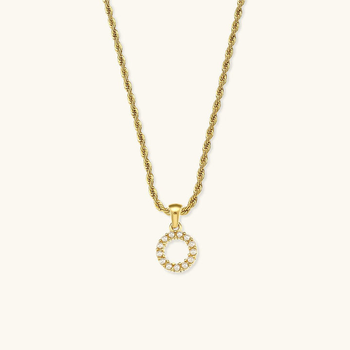 Elodie Initial Letter Pearl Necklace