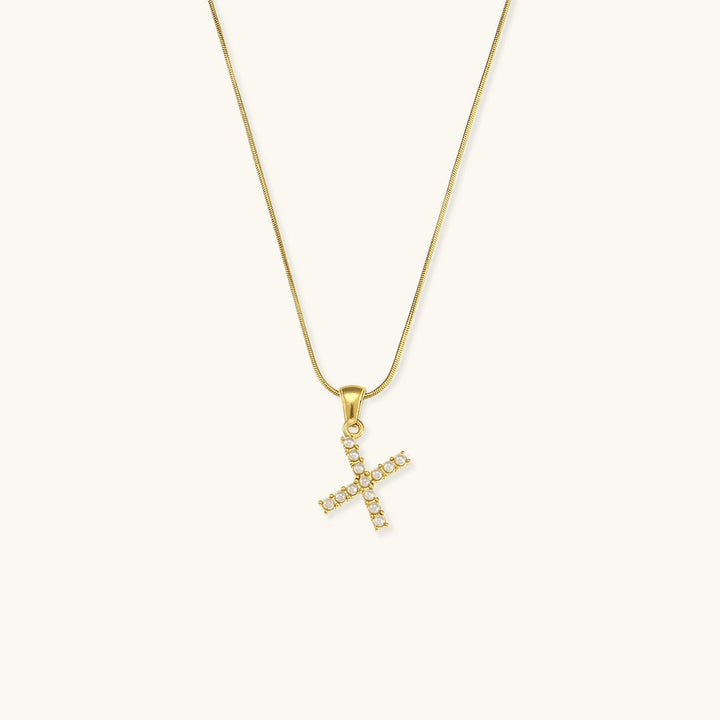 Augustine Initial Letter Pearl Necklace