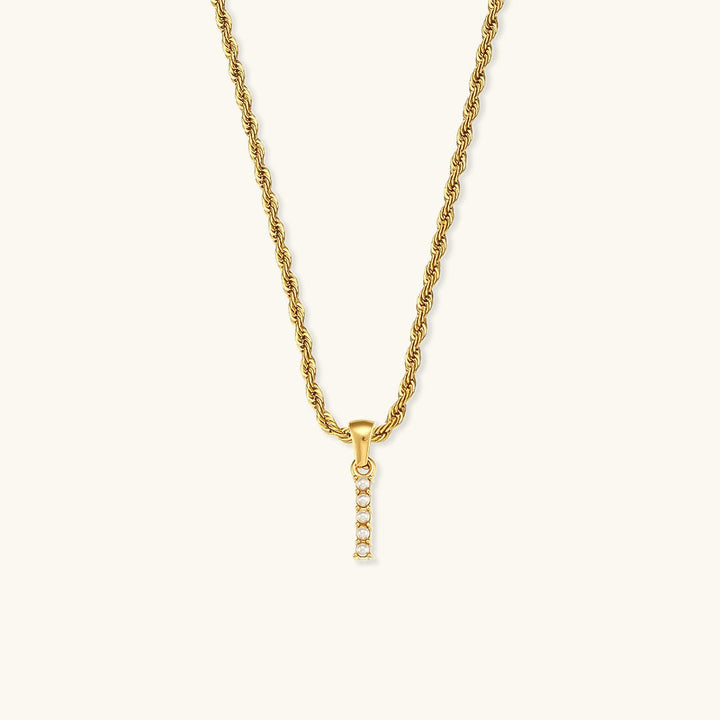 Elodie Initial Letter Pearl Necklace