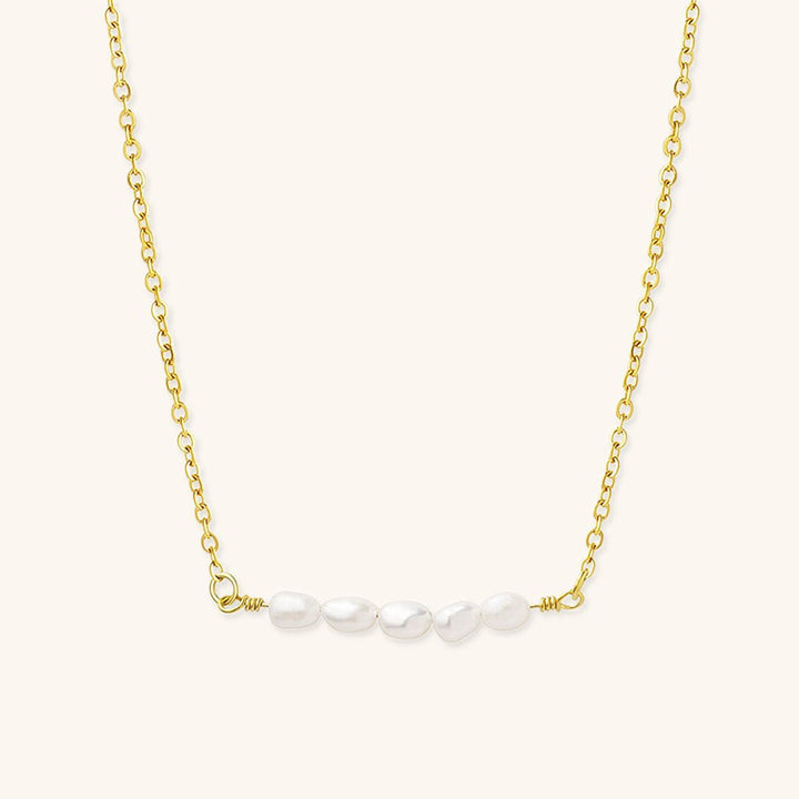 Fleur Freshwater Pearl Gold Necklace