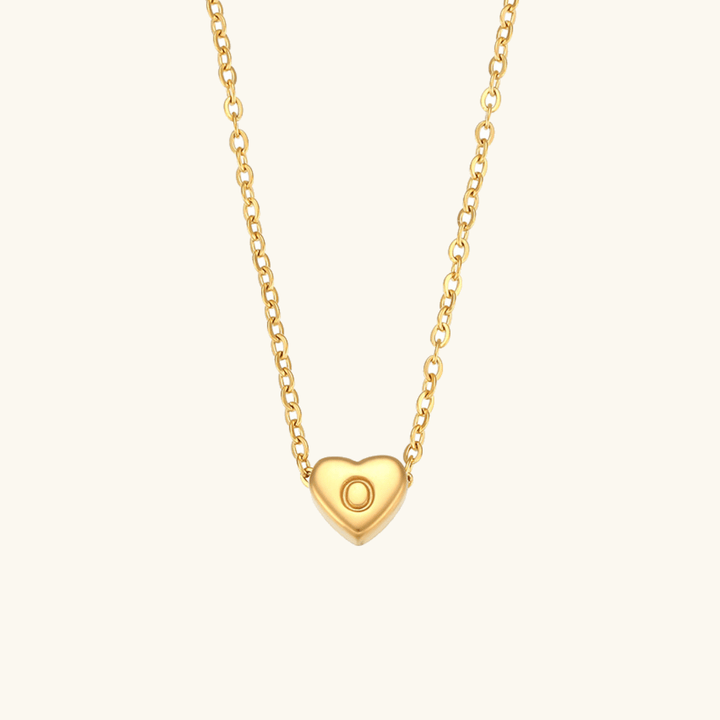 Heart Initial Gold Necklace